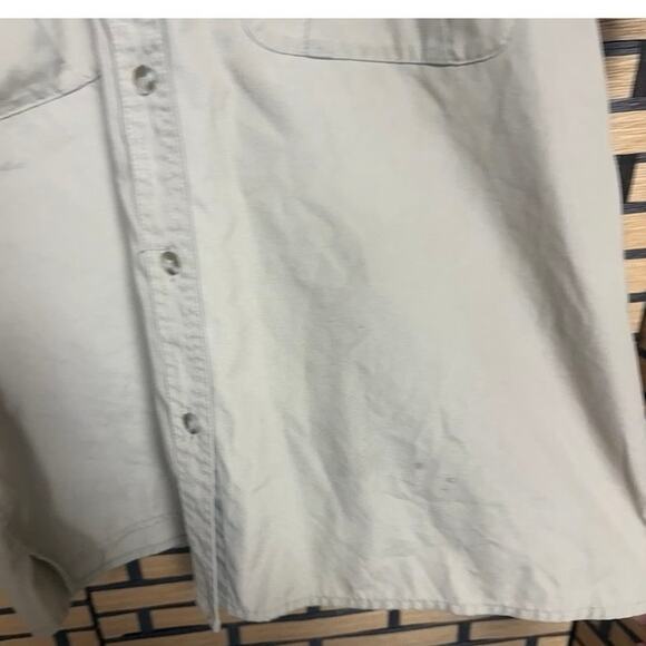 Cabelas Tan Button Down Shirt Size Medium - Picture 3 of 6